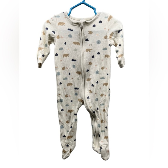 Mori organic Bamboo Cotton blend sleeper -gender neutral size 3/6mo cream - Picture 1 of 9